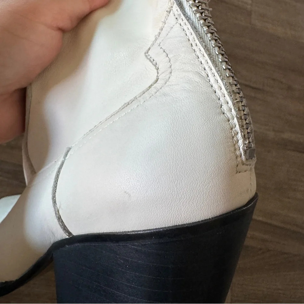 Dolce Vita Shanta Western Boots in Off White size 6 - Picture 8 of 12